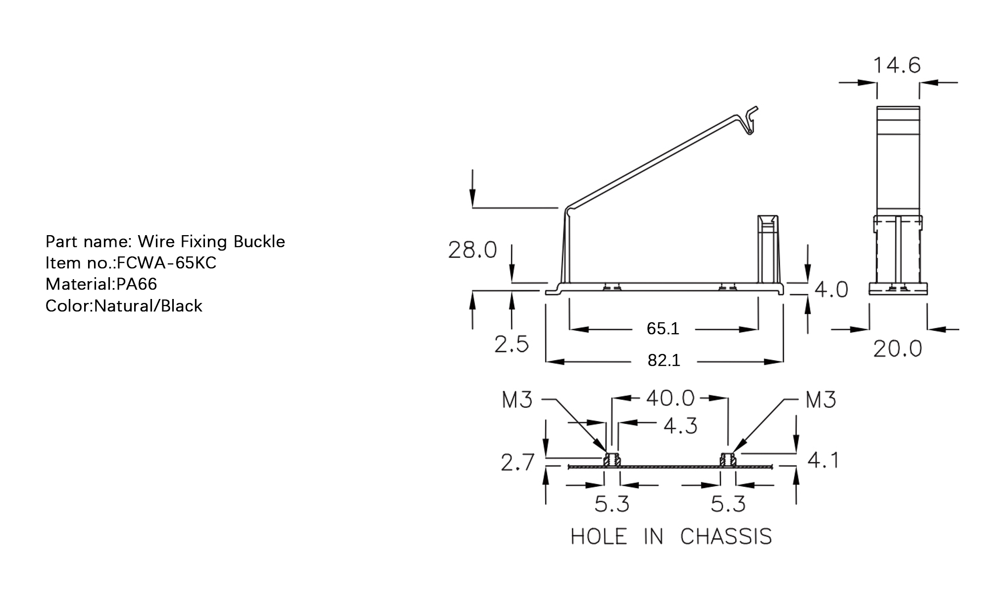 Wire Fixing Buckle FCWA-65KC